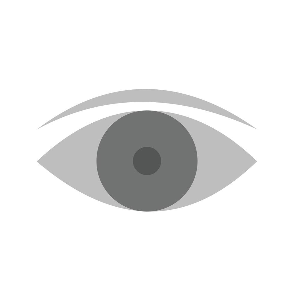 Eye Flat Greyscale Icon vector
