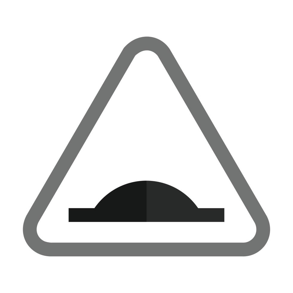 Bump ahead Flat Greyscale Icon vector