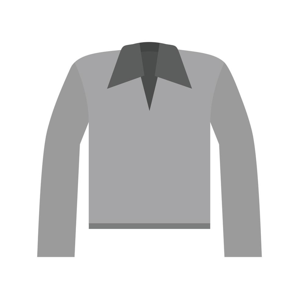 Polo Shirt Flat Greyscale Icon vector