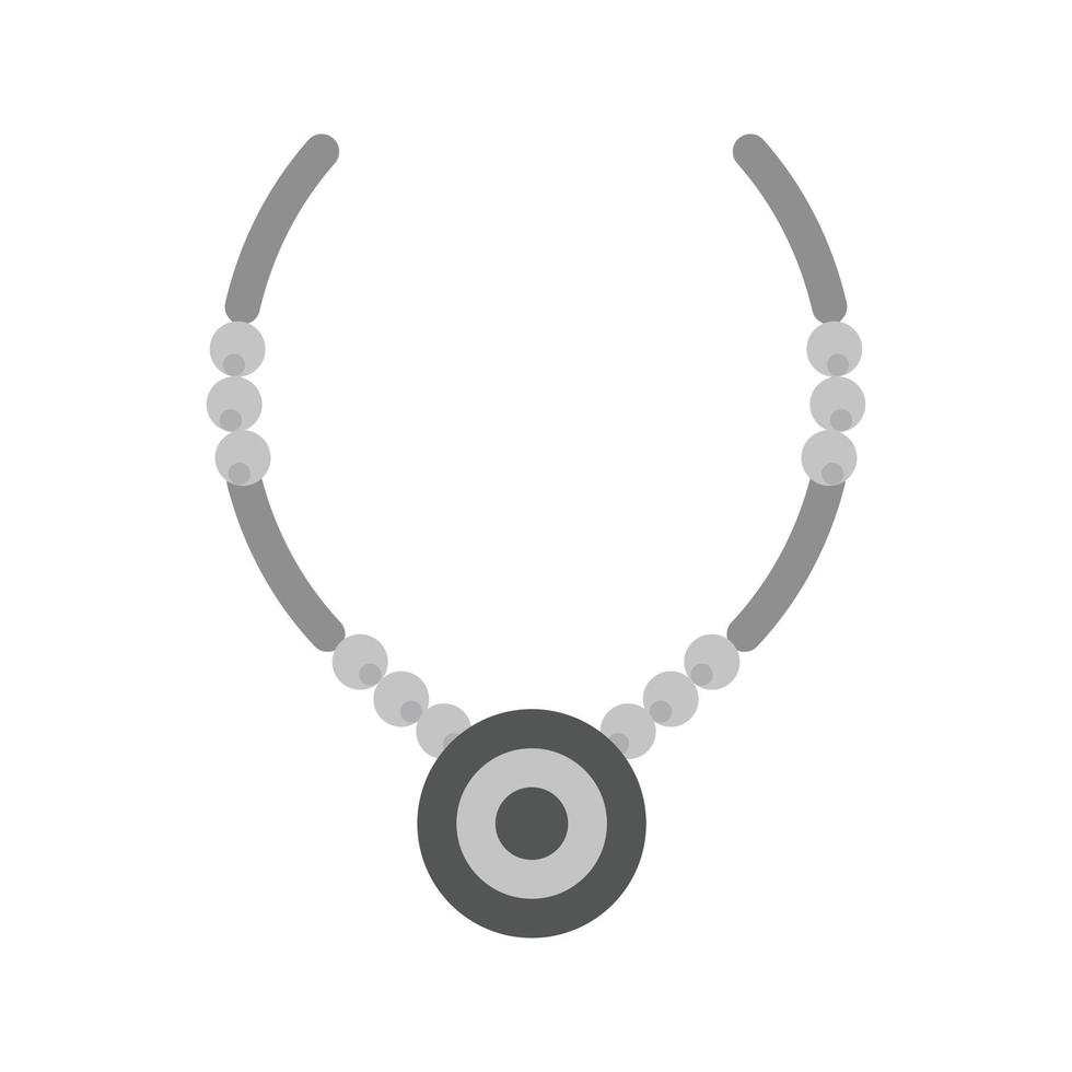 collar plano icono en escala de grises vector