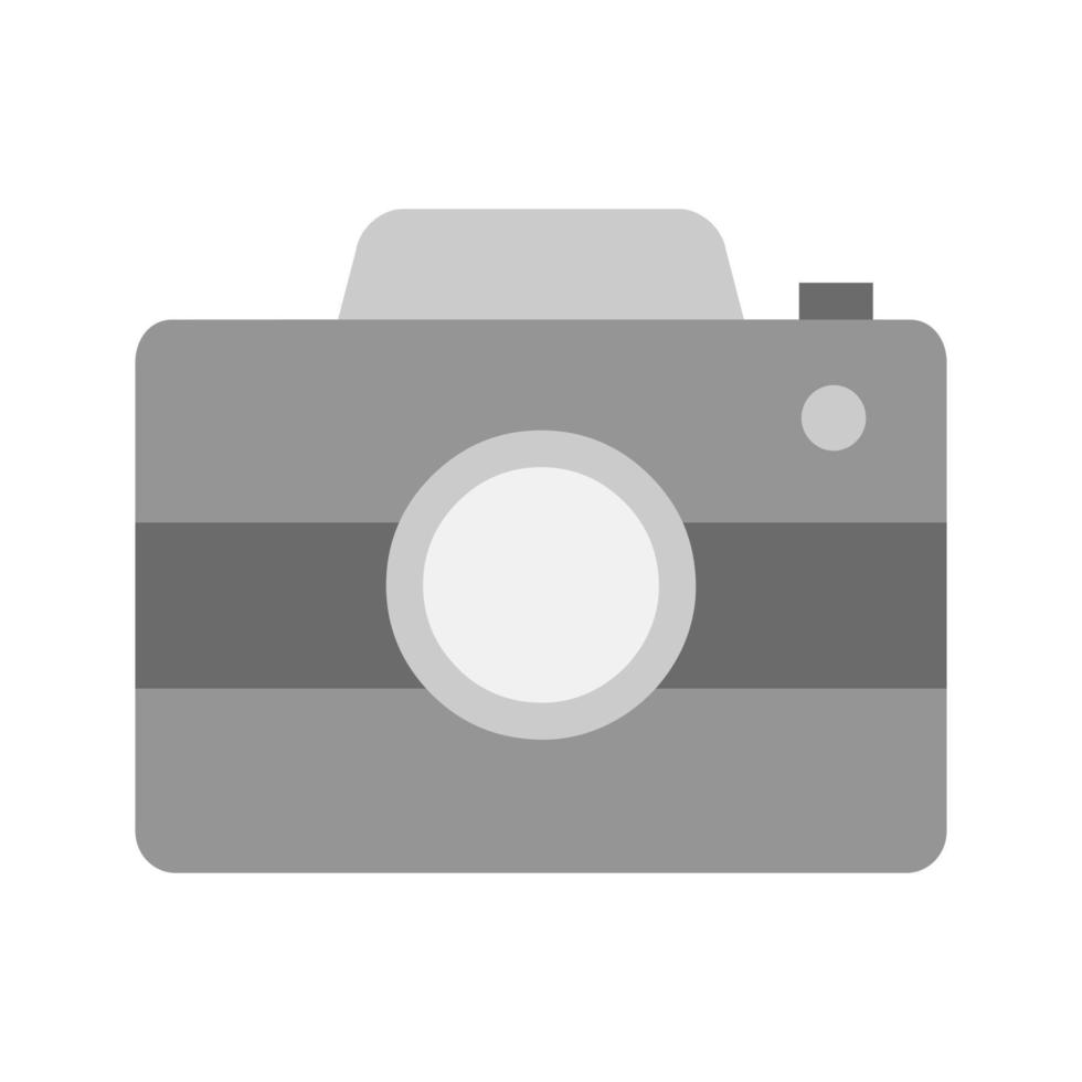 Camera Flat Greyscale Icon vector