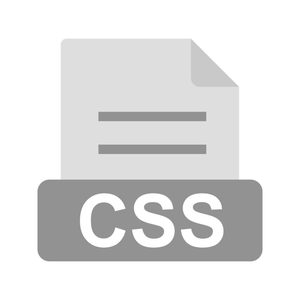 css icono plano en escala de grises vector