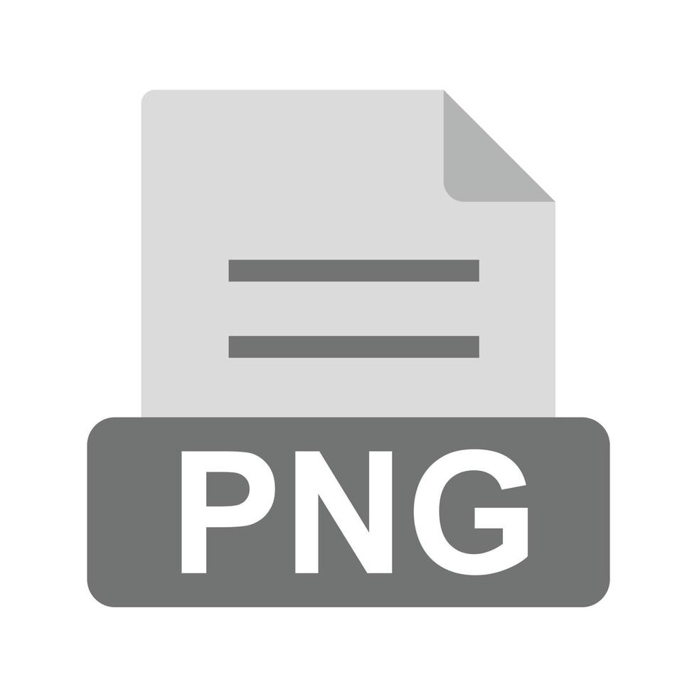 png icono plano en escala de grises vector