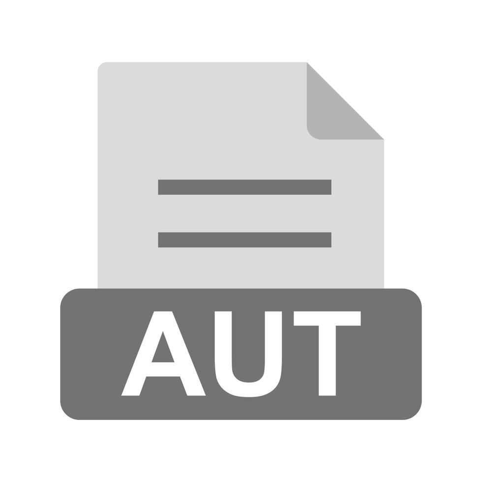 AUT Flat Greyscale Icon vector