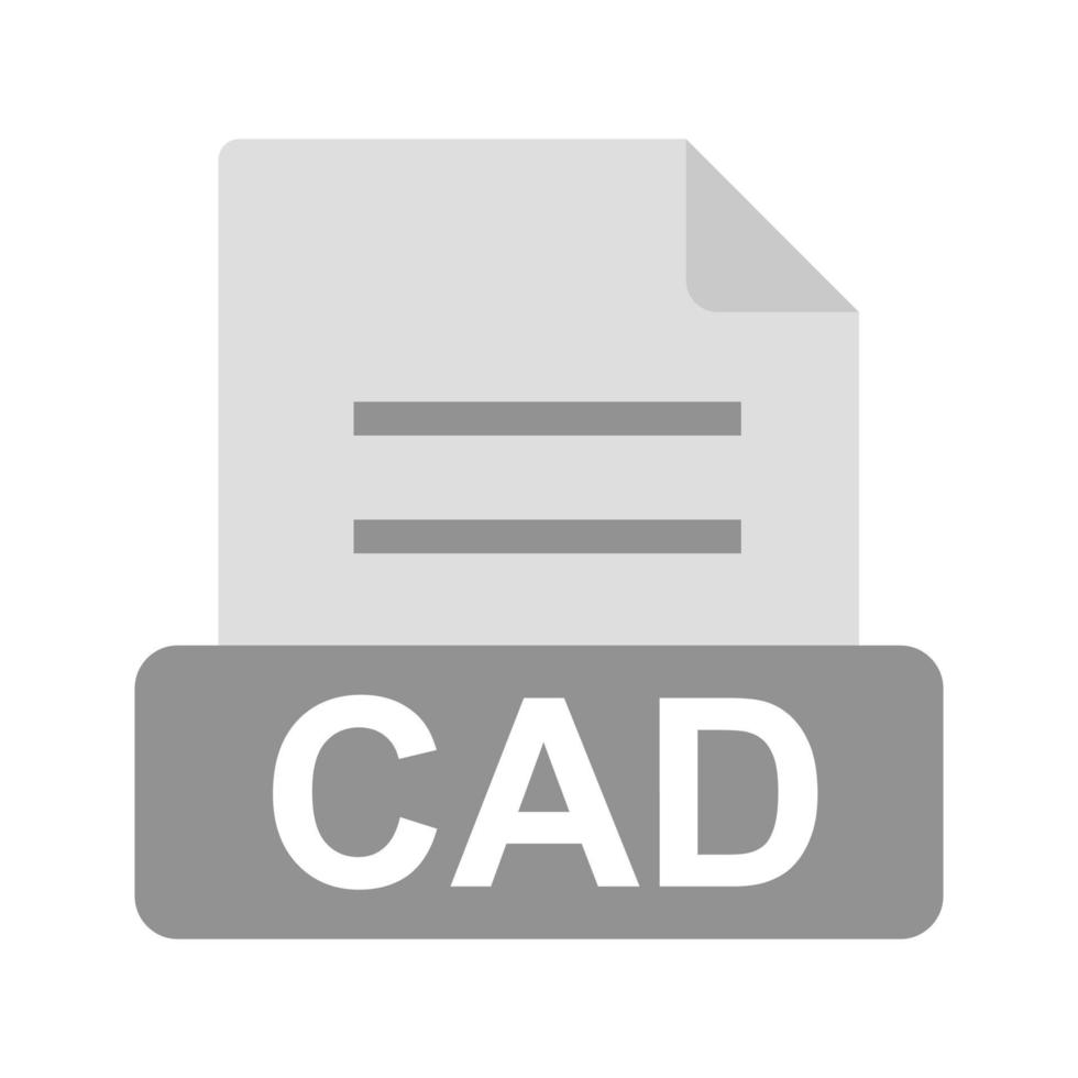 CAD Flat Greyscale Icon vector