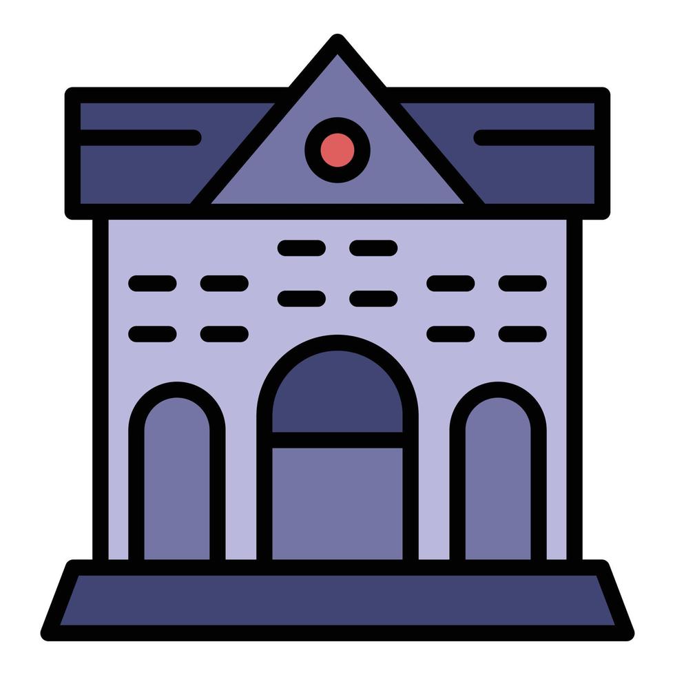 Lawyers courthouse icon color outline vector