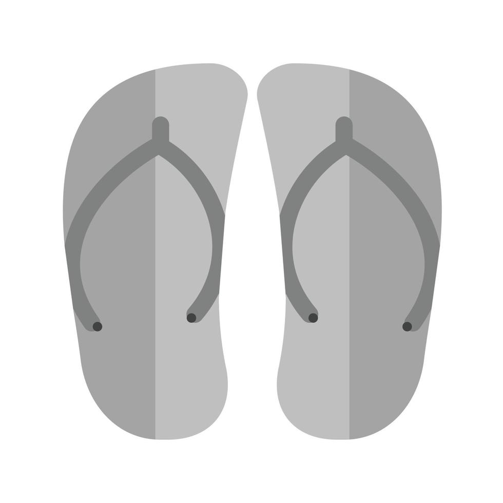 Sandals Flat Greyscale Icon vector