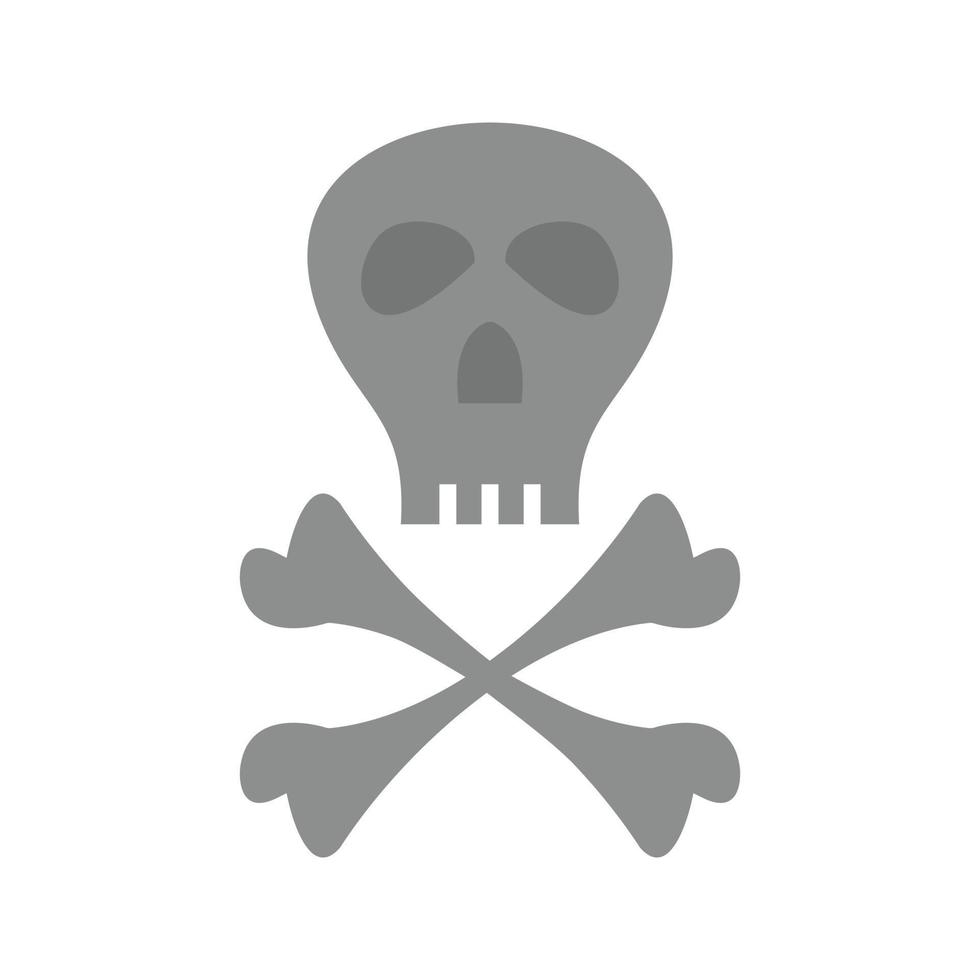 Pirate Sign Flat Greyscale Icon vector