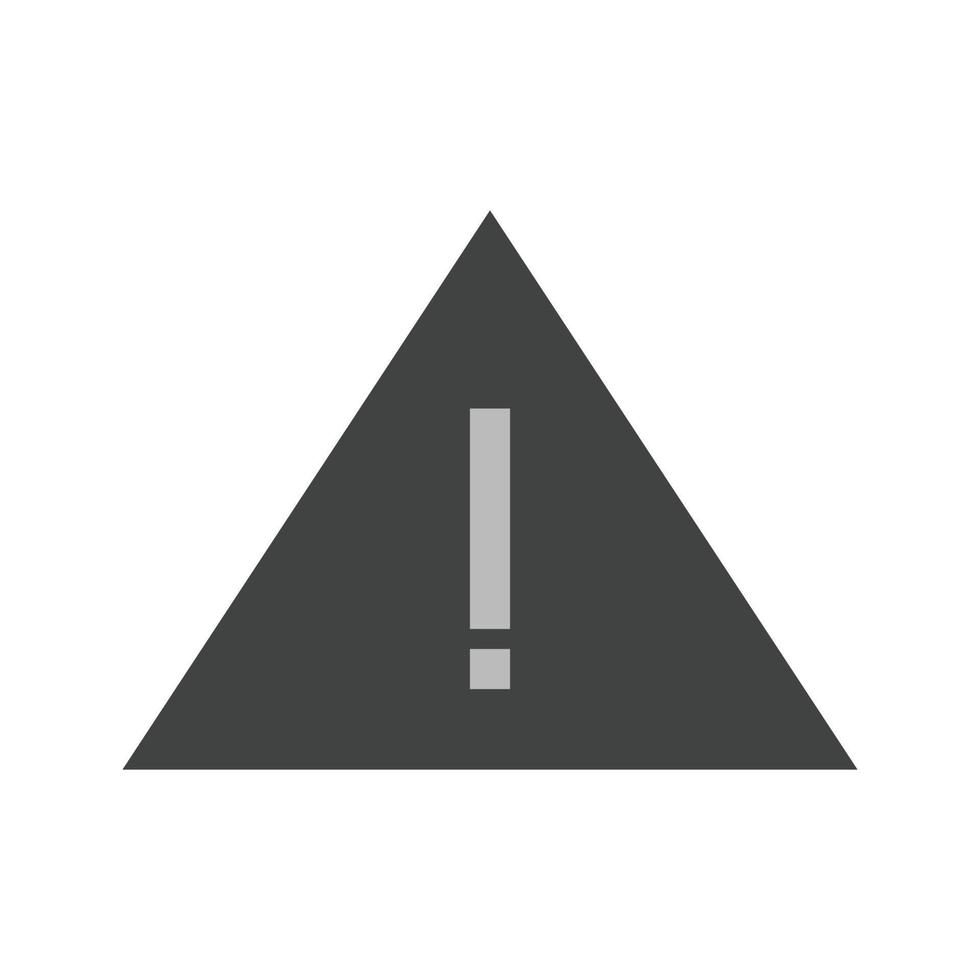 Warning Flat Greyscale Icon vector