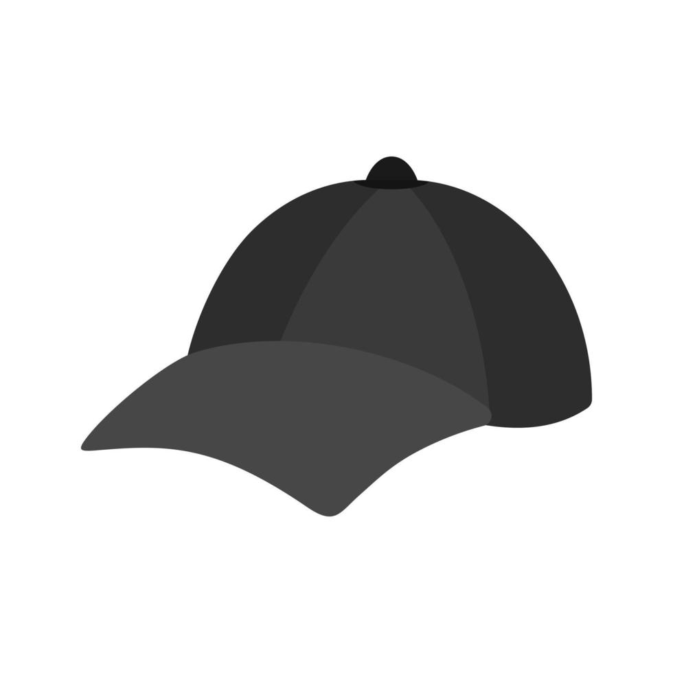 P Cap Flat Greyscale Icon vector