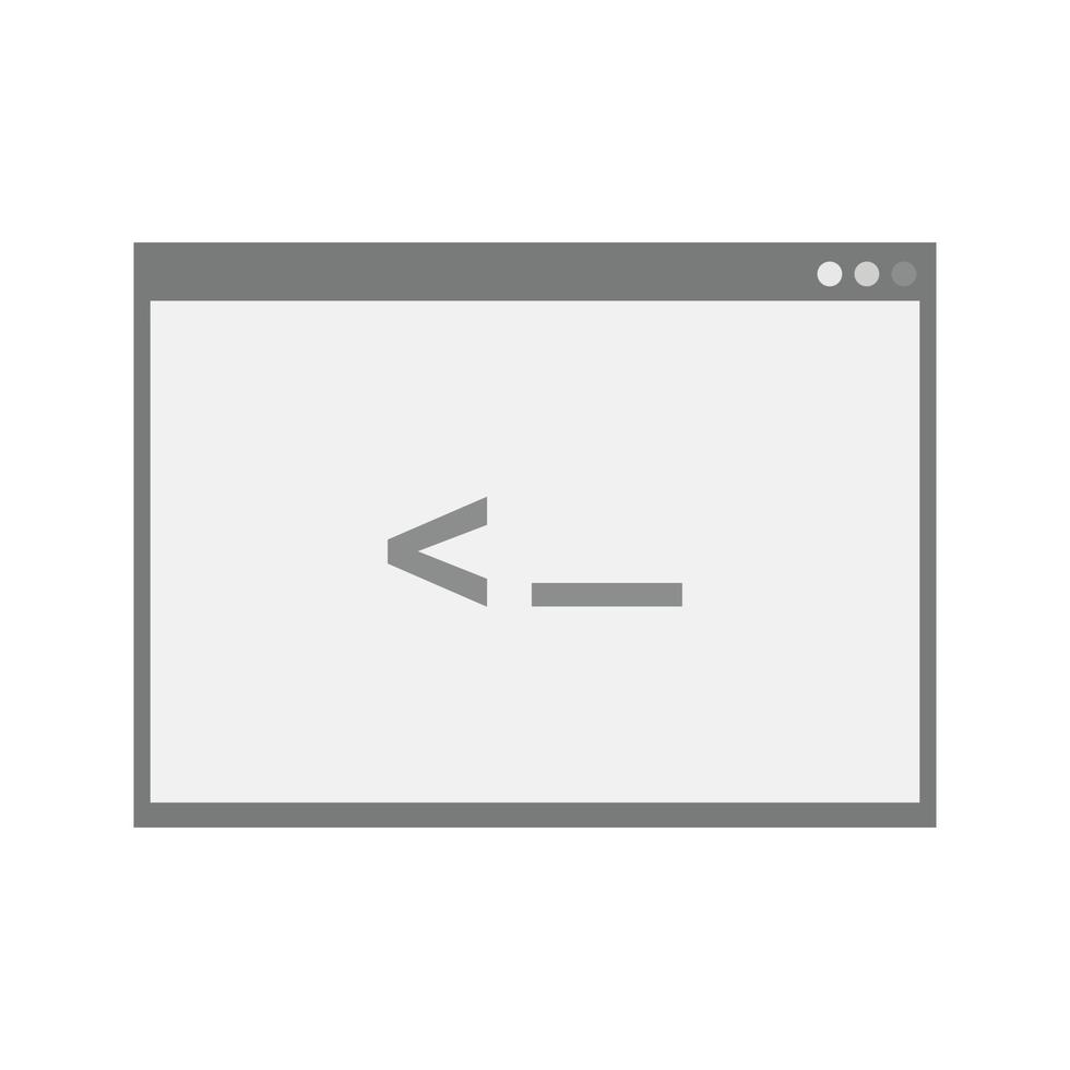Console Flat Greyscale Icon vector