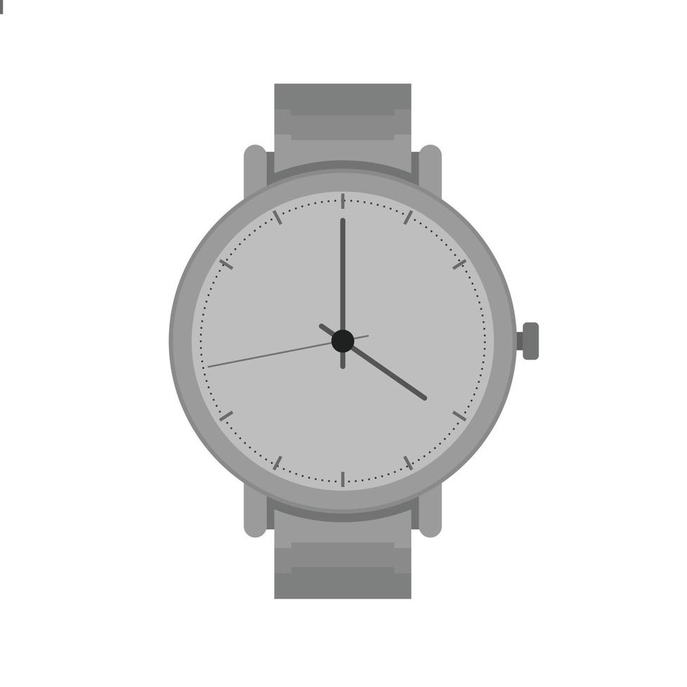 Wrist Watch Flat Greyscale Icon vector
