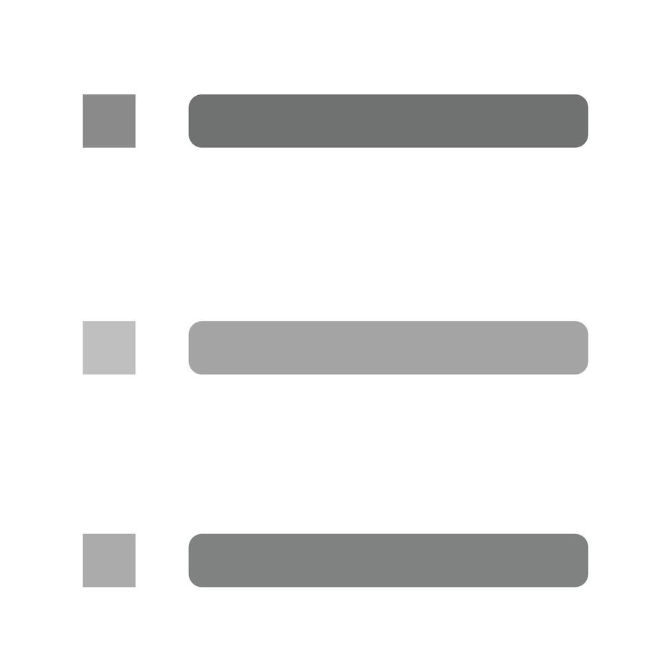 Bulleted list Flat Greyscale Icon vector