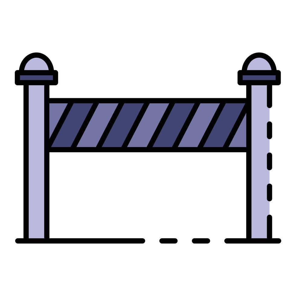Construction barrier icon color outline vector