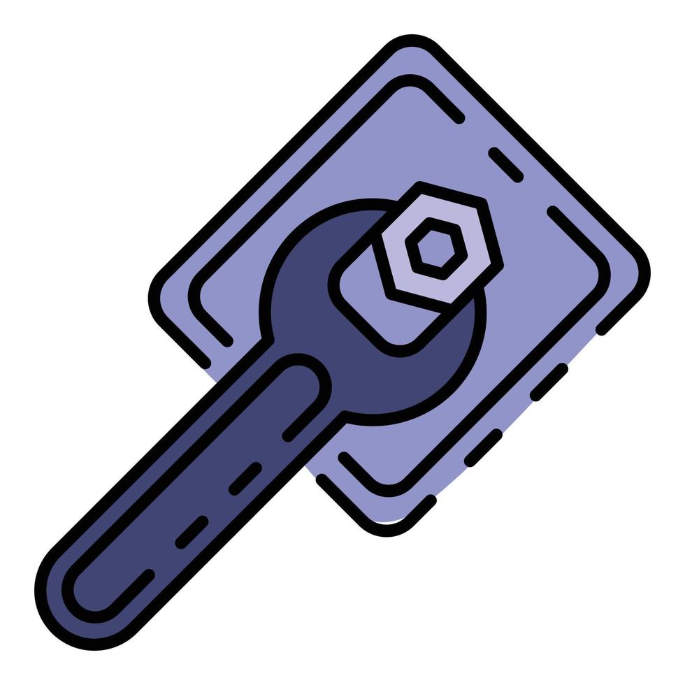 Key tool icon color outline vector