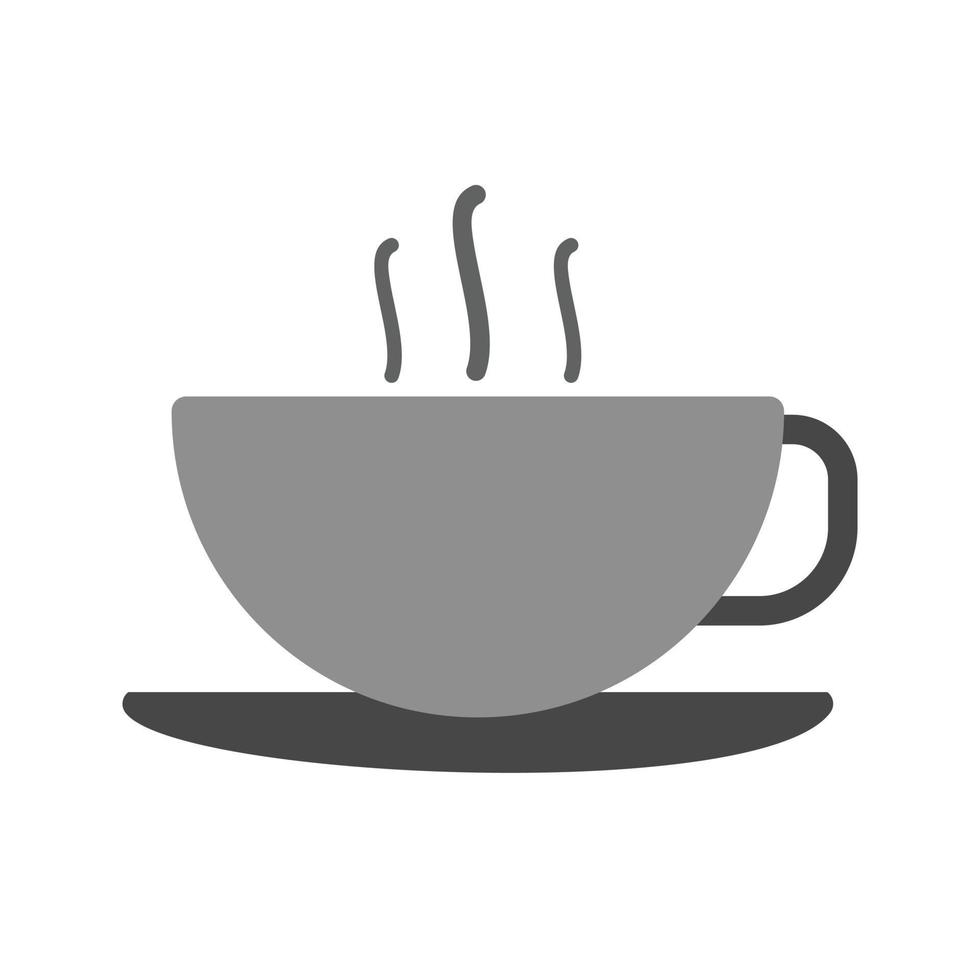 tazas de café icono plano en escala de grises vector
