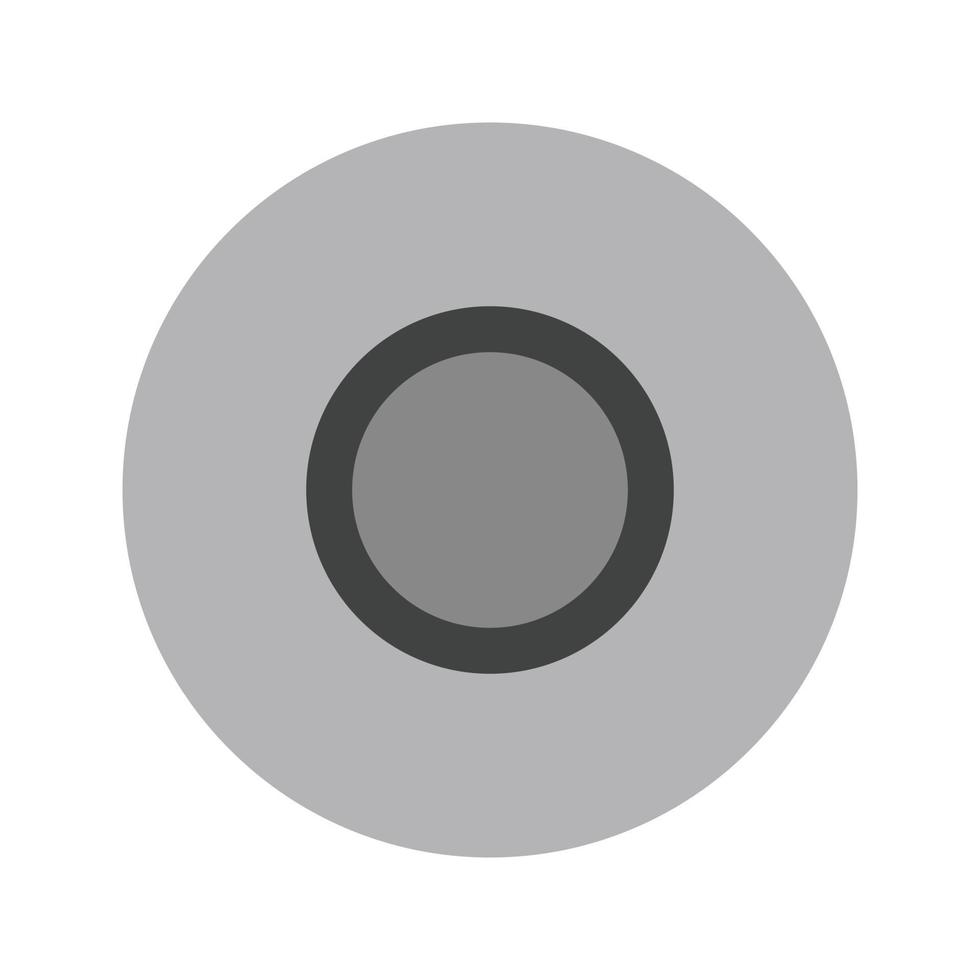 Record Flat Greyscale Icon vector