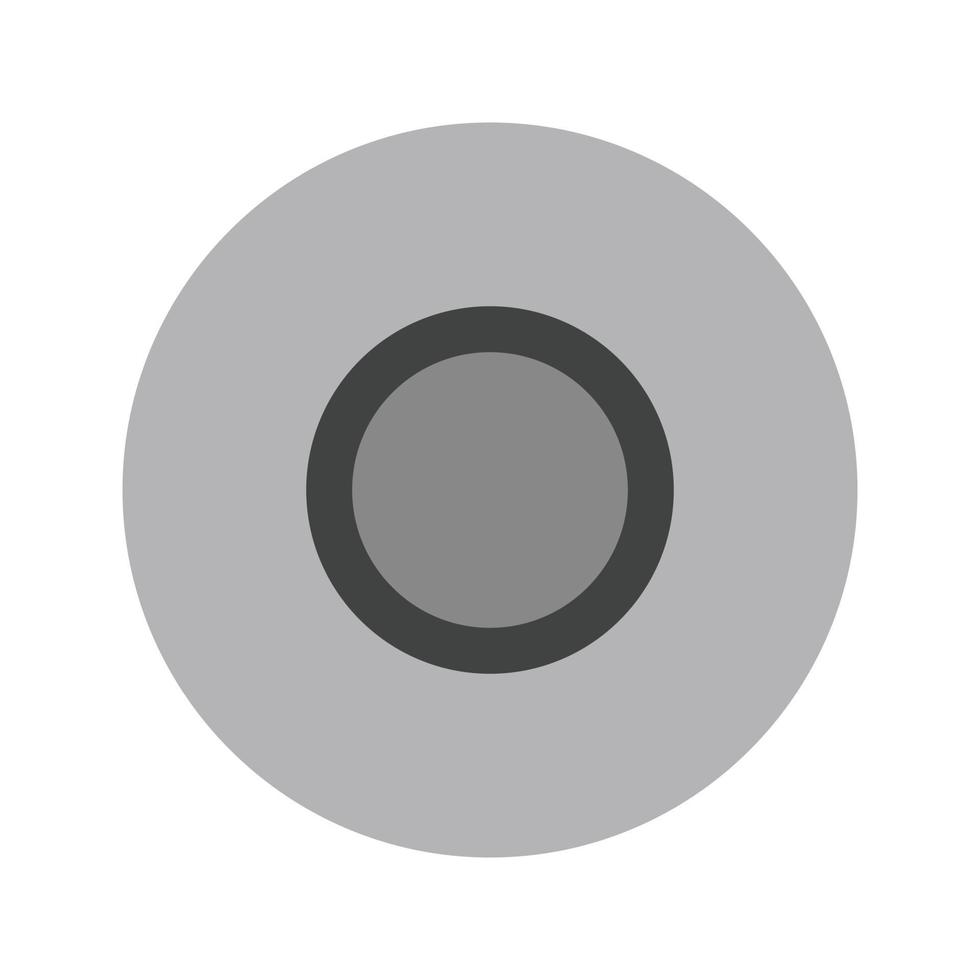 Record Flat Greyscale Icon vector