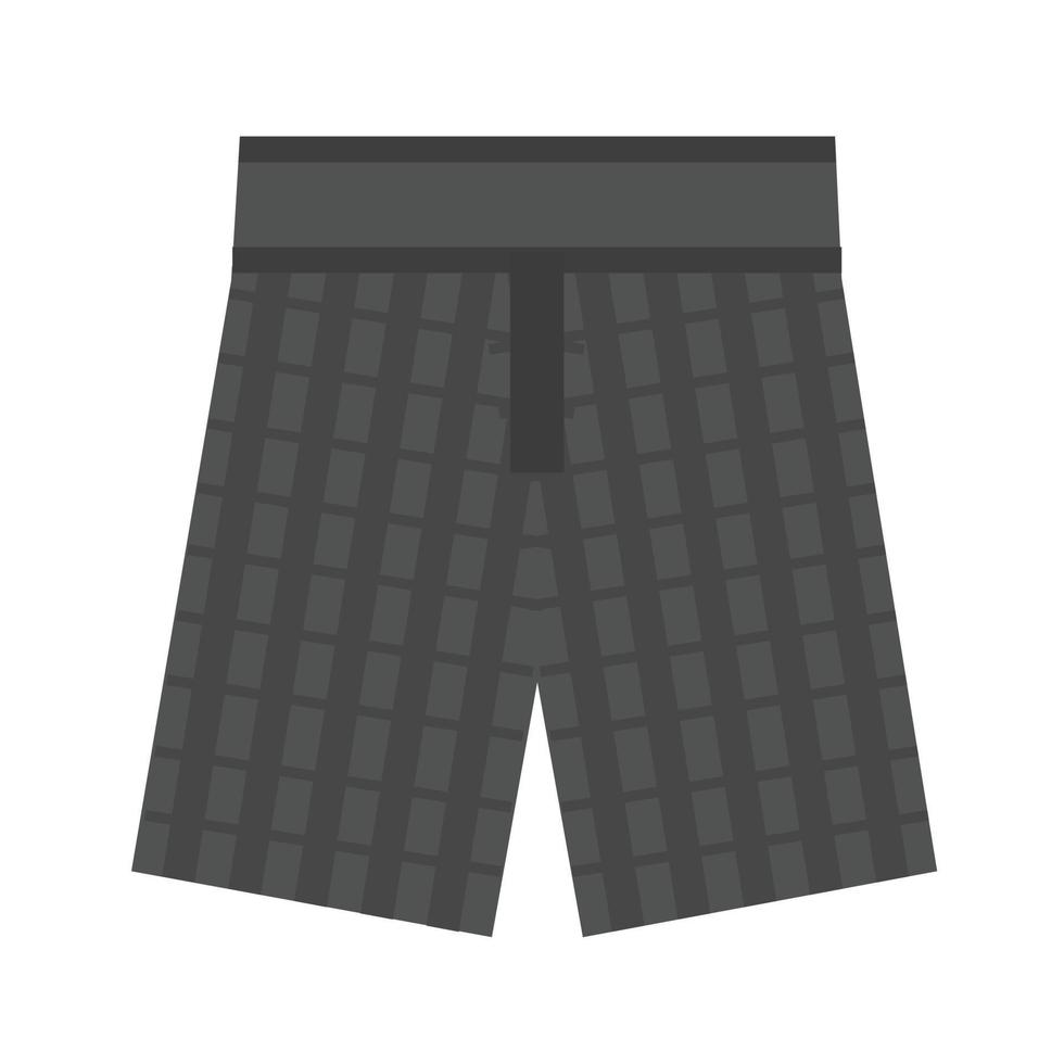 pantalones cortos icono plano en escala de grises vector