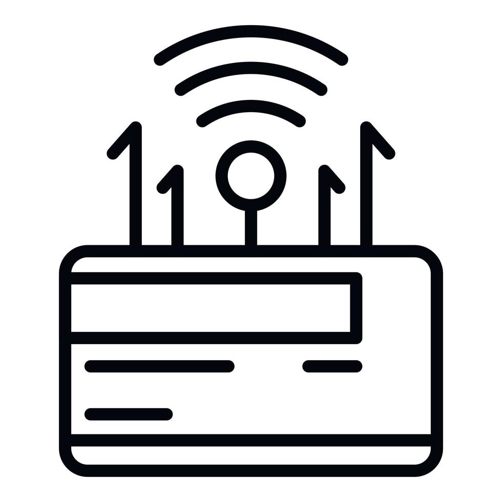 Wireless router icon, outline style vector