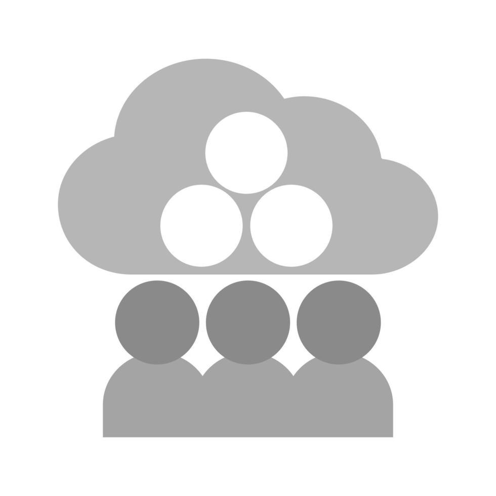 Scalable Computing Flat Greyscale Icon vector