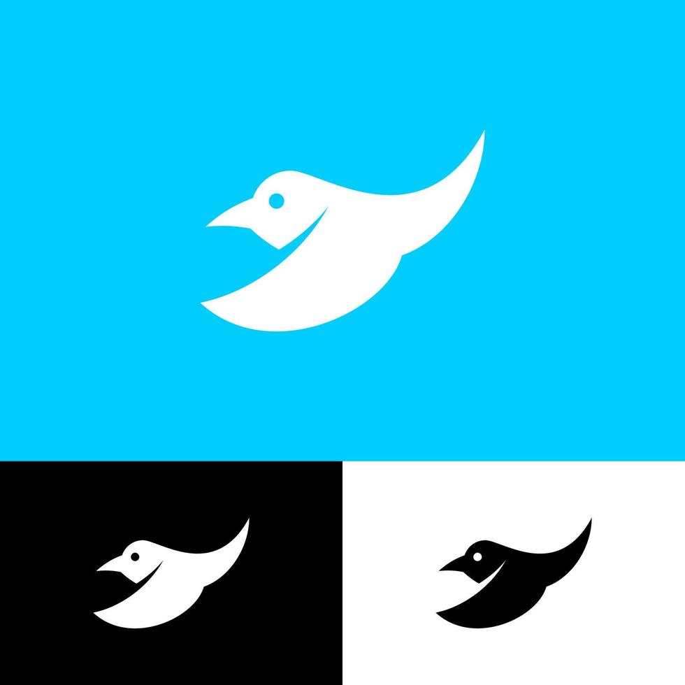 colibrí volador perfecto para el blog de revisión del logotipo comercial del desarrollador de juegos o vlog, juego o canal comunitario vector