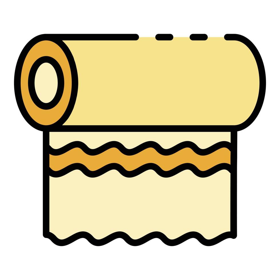 Roll napkins icon color outline vector