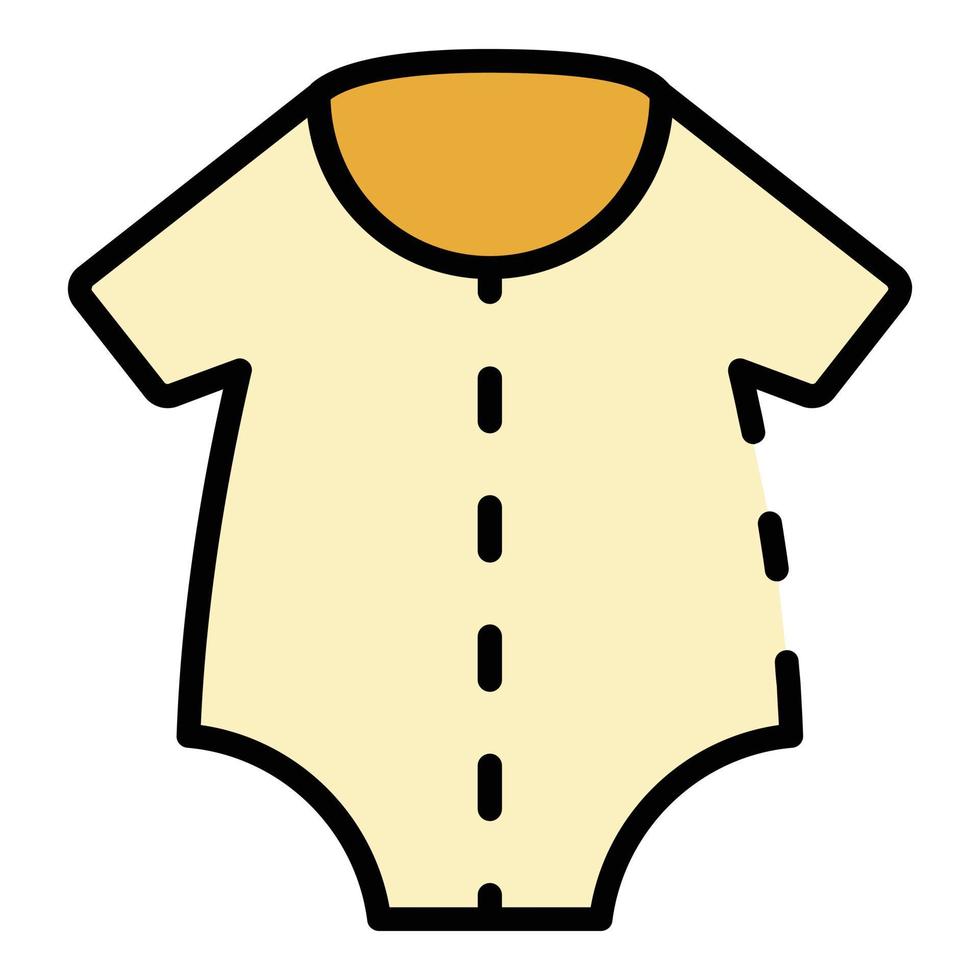 Baby new clothes icon color outline vector