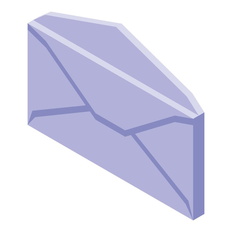 Template envelope icon, isometric style vector