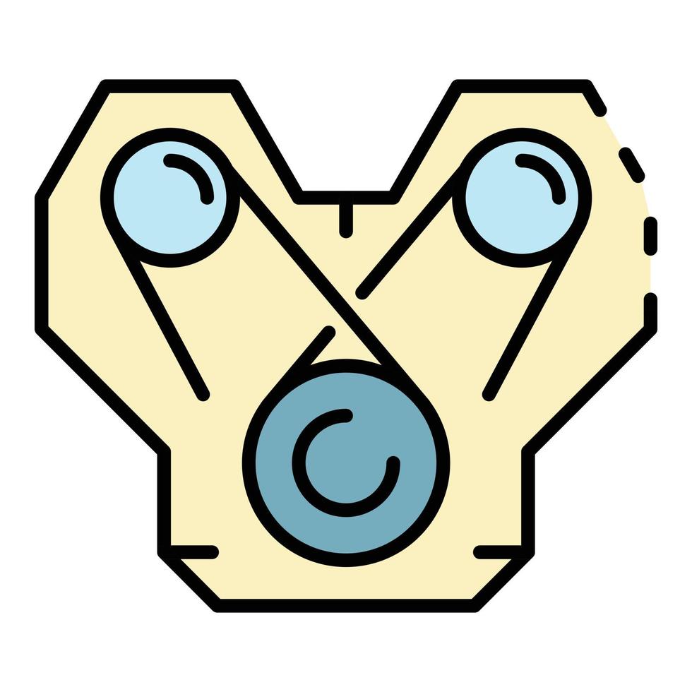 Power car motor icon color outline vector
