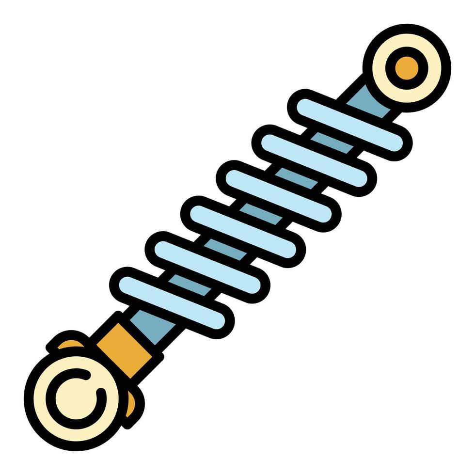 Car spring icon color outline vector