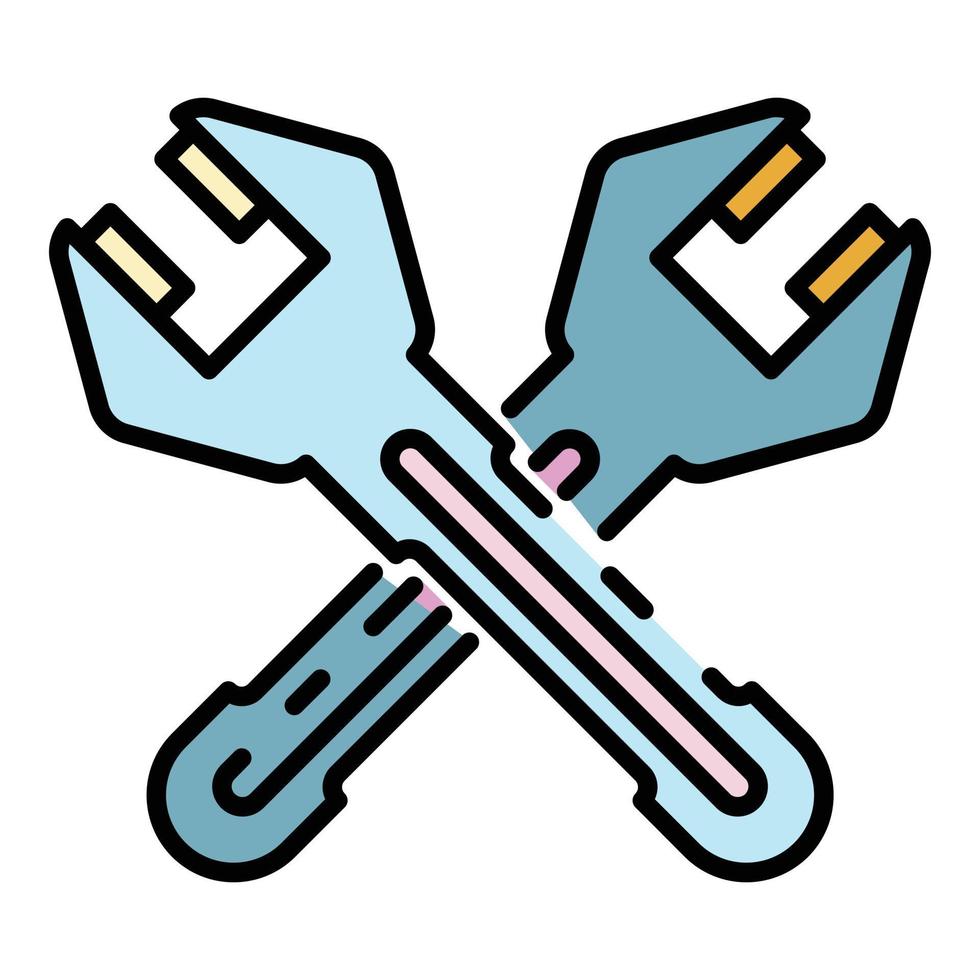 Car keytool icon color outline vector