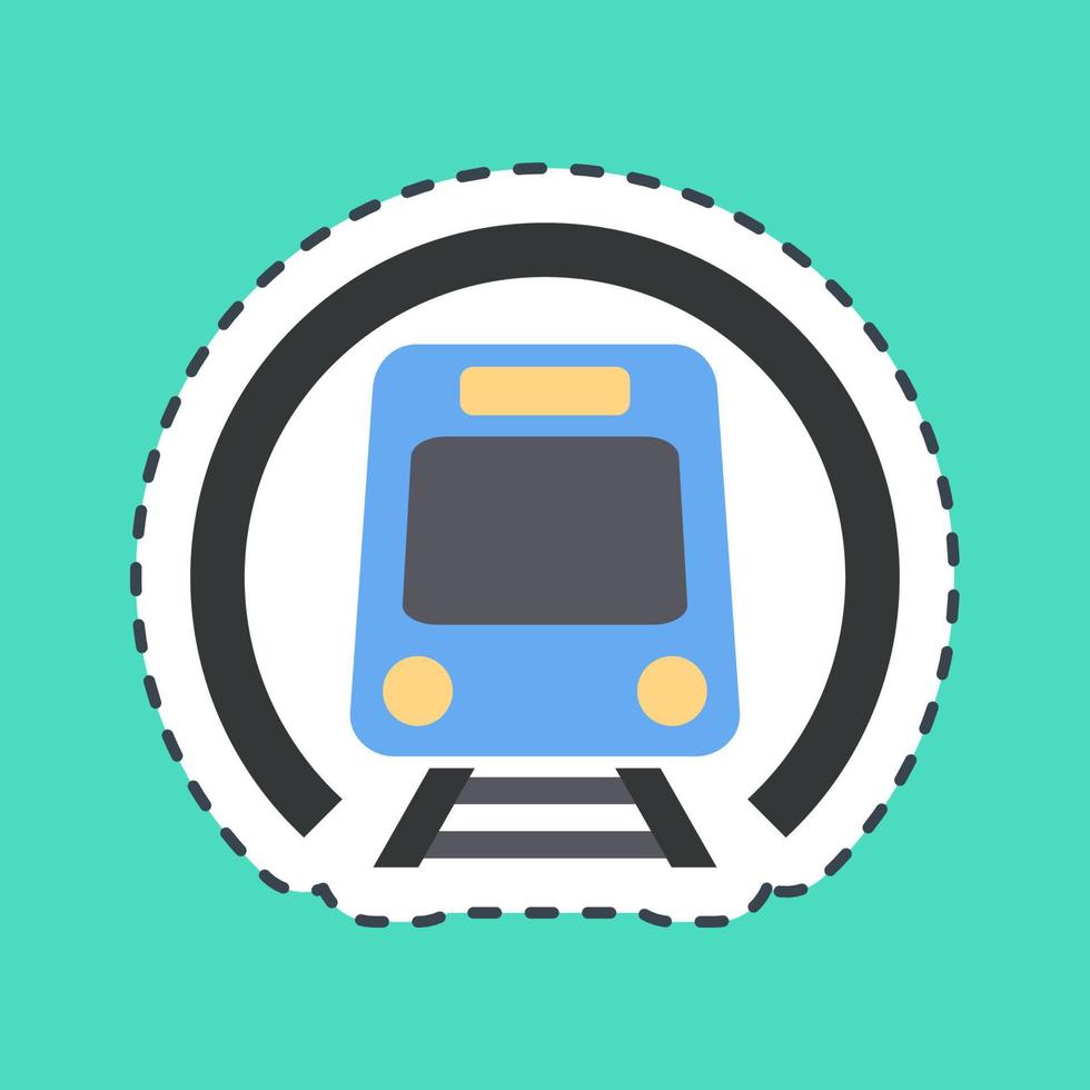 Sticker line cut metro. Transportation elements. Good for prints, posters, logo, sign, advertisement, etc. vector