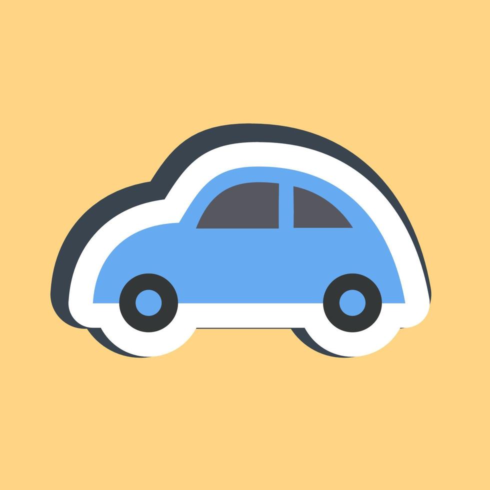 Sticker car. Transportation elements. Good for prints, posters, logo, sign, advertisement, etc. vector