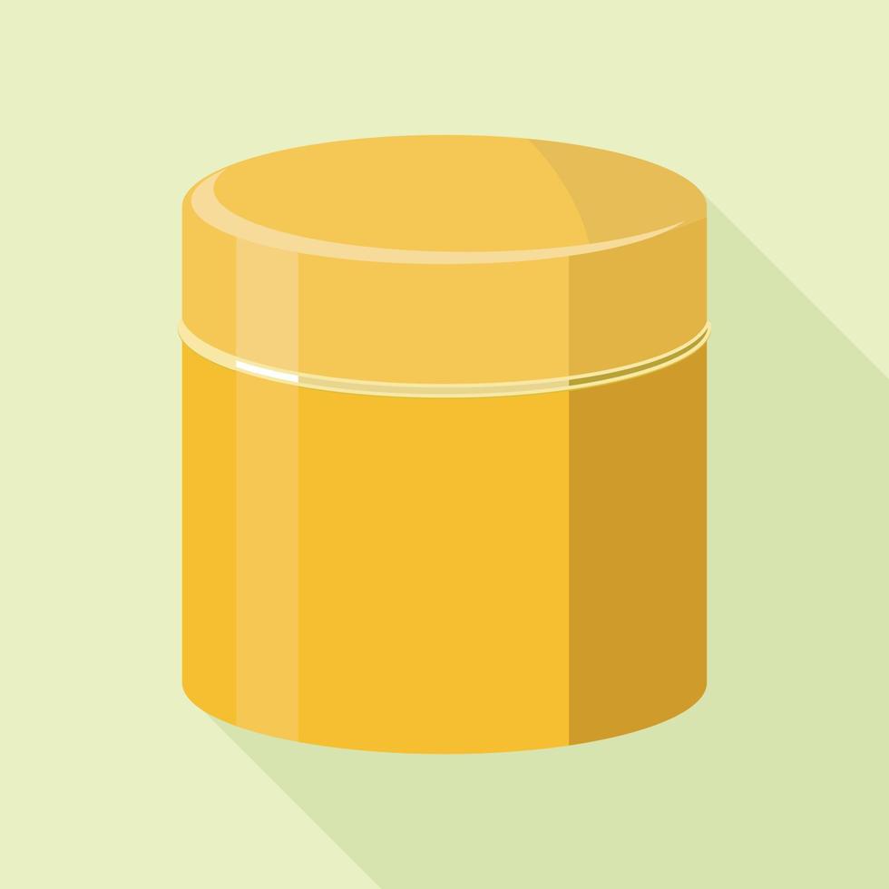 Orange tin can icon, flat style vector