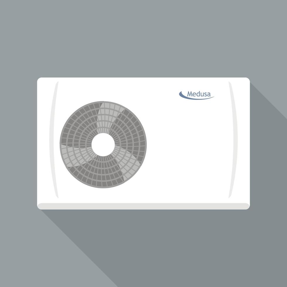 Smart fan conditioner icon, flat style vector
