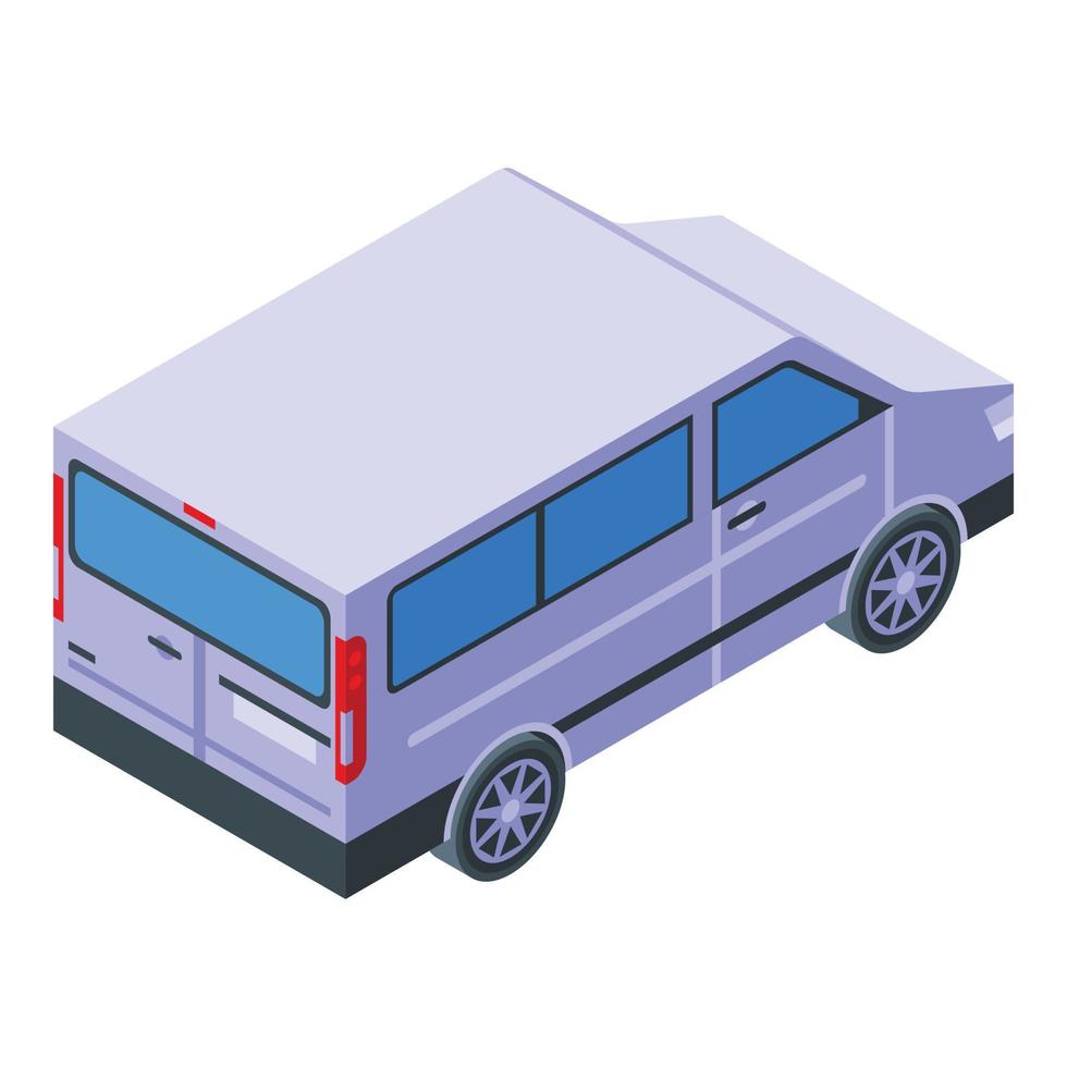 Travel family car icon, isometric style vector