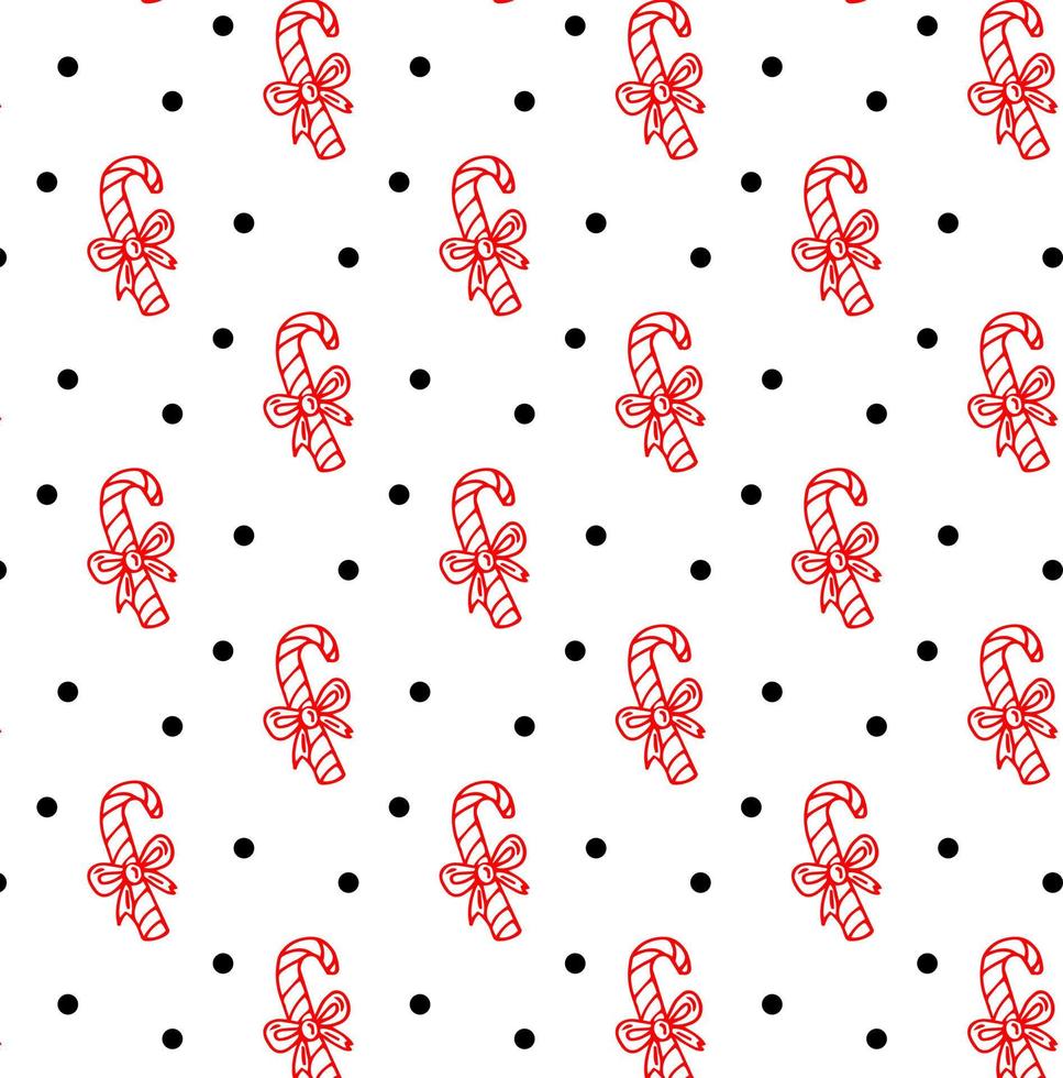 Vector candy canes simple pattern