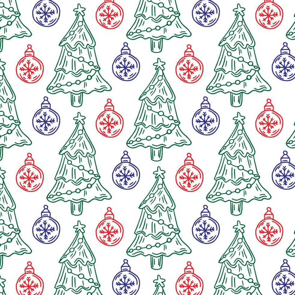 Christmas background, seamless tiling, great choice for wrapping paper pattern vector