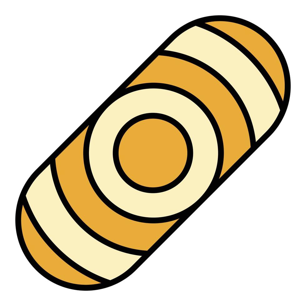 Sandpaper skateboard deck icon color outline vector