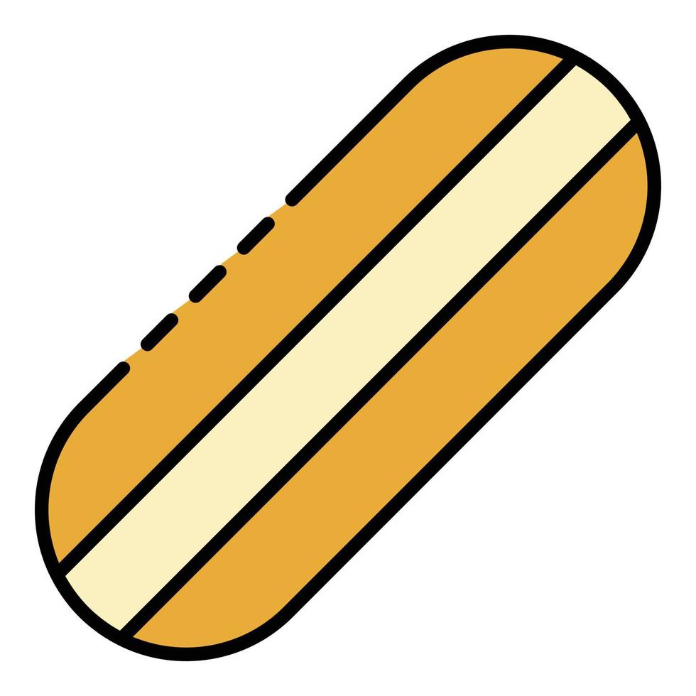 Skateboard deck icon color outline vector