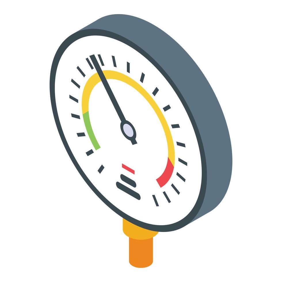 Industrial manometer icon, isometric style vector