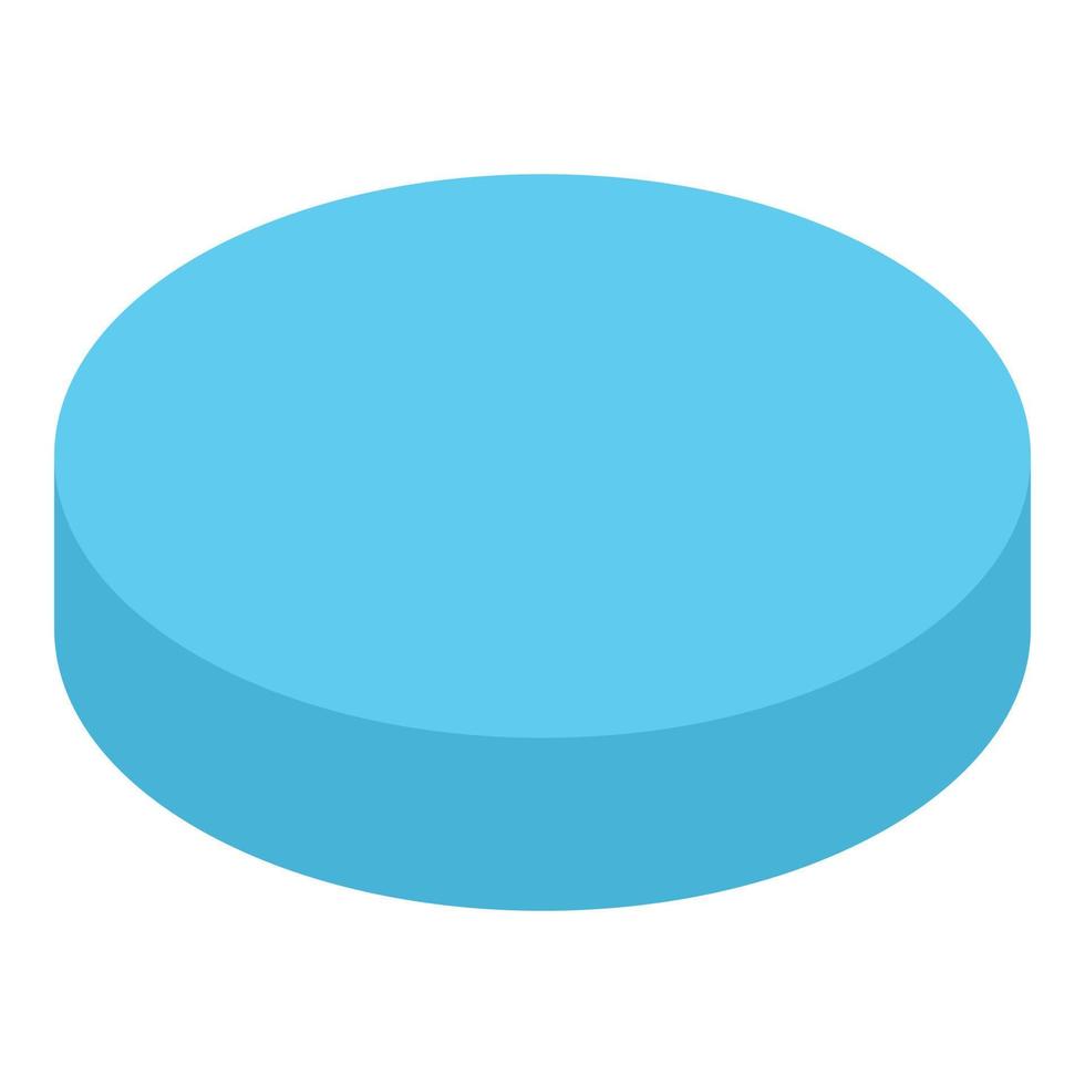 Circle pie chart icon, isometric style vector