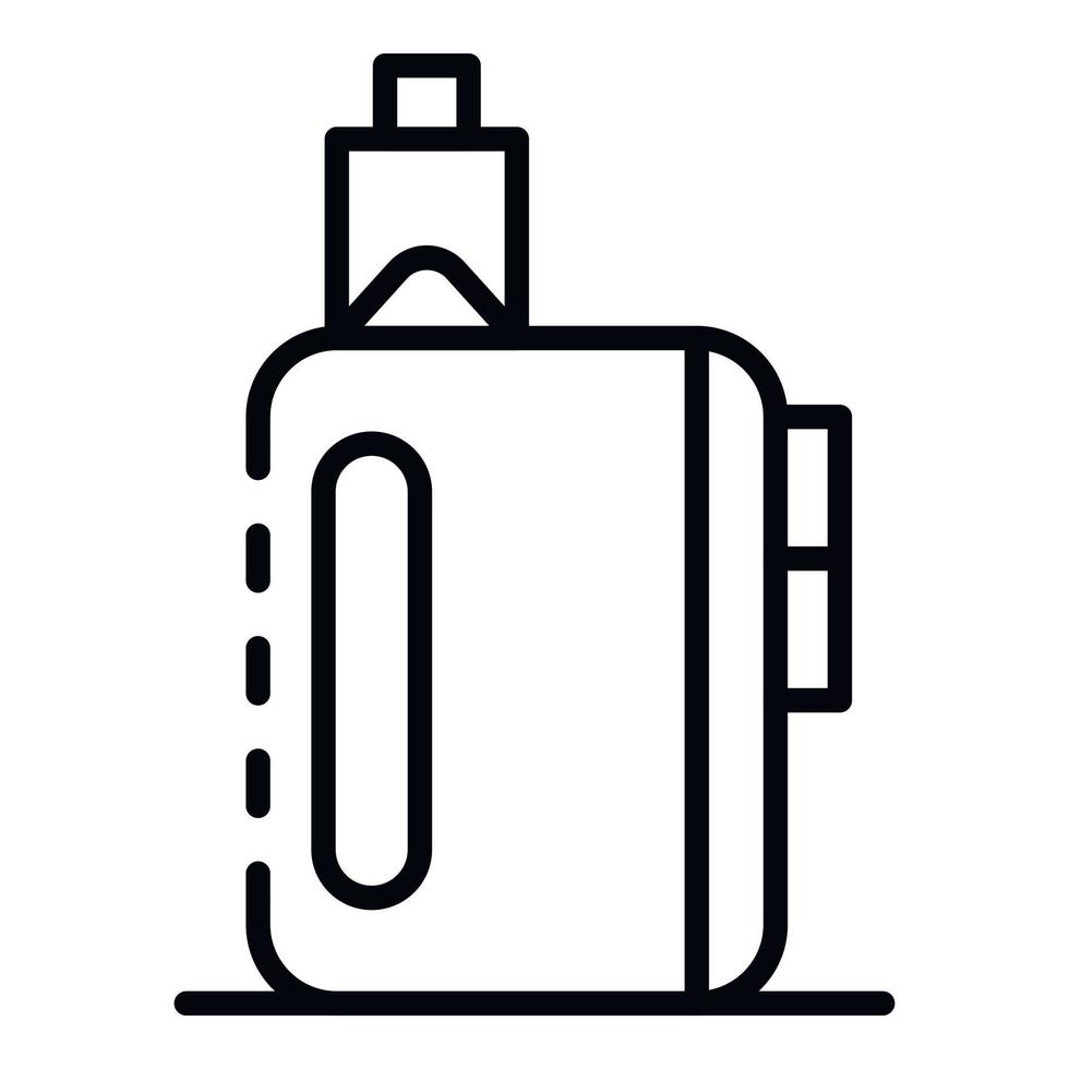 Smoke vape box icon, outline style vector