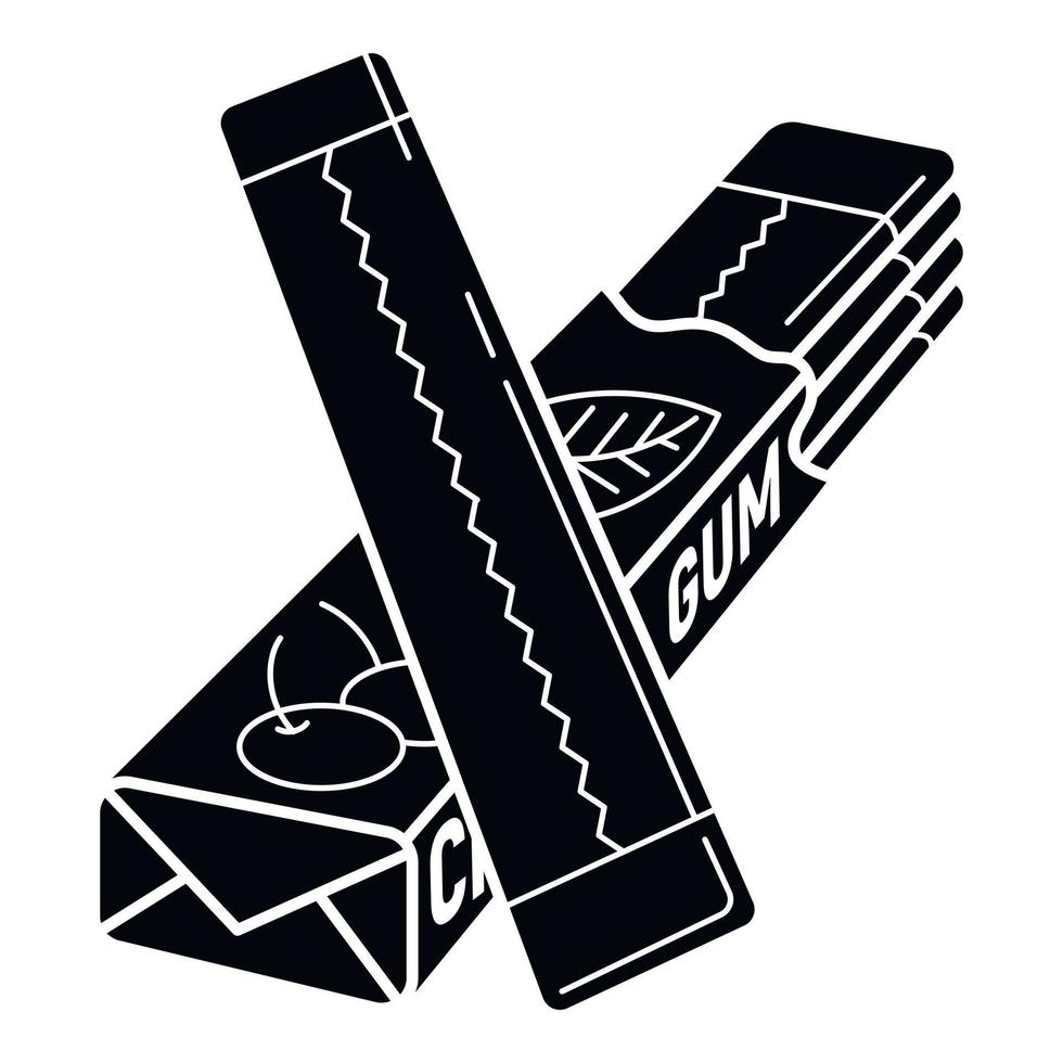 Paquete de icono de palo de goma, estilo simple vector