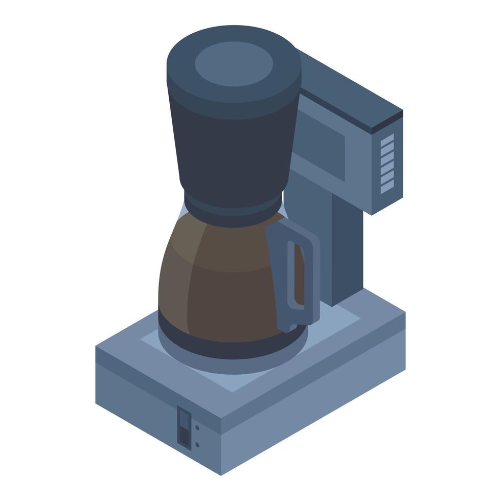 Classic coffee maker icon, isometric style vector