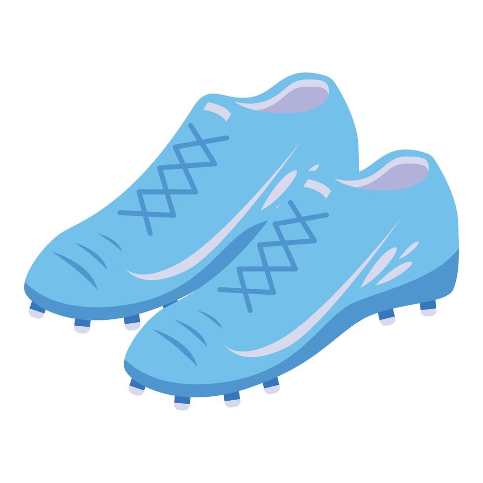 icono de calzado de fútbol, estilo isométrico vector