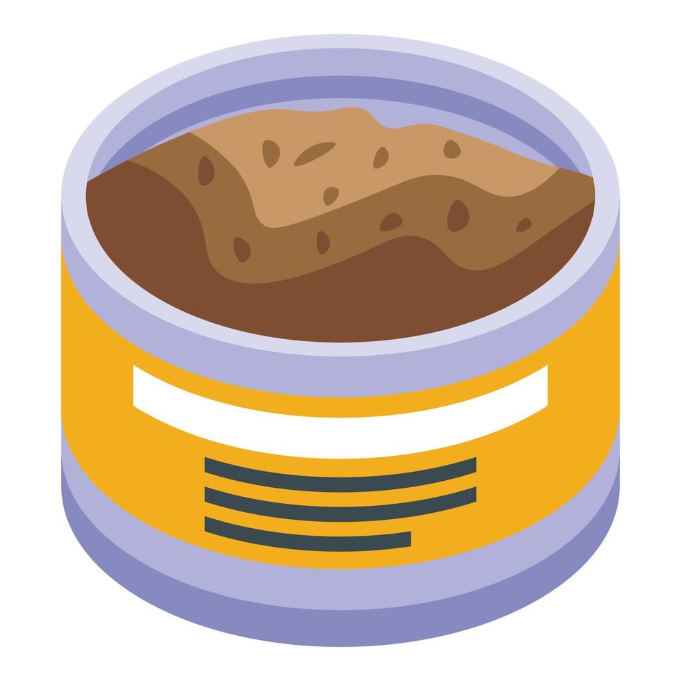 Smoking pipe tobacco jar icon, isometric style vector