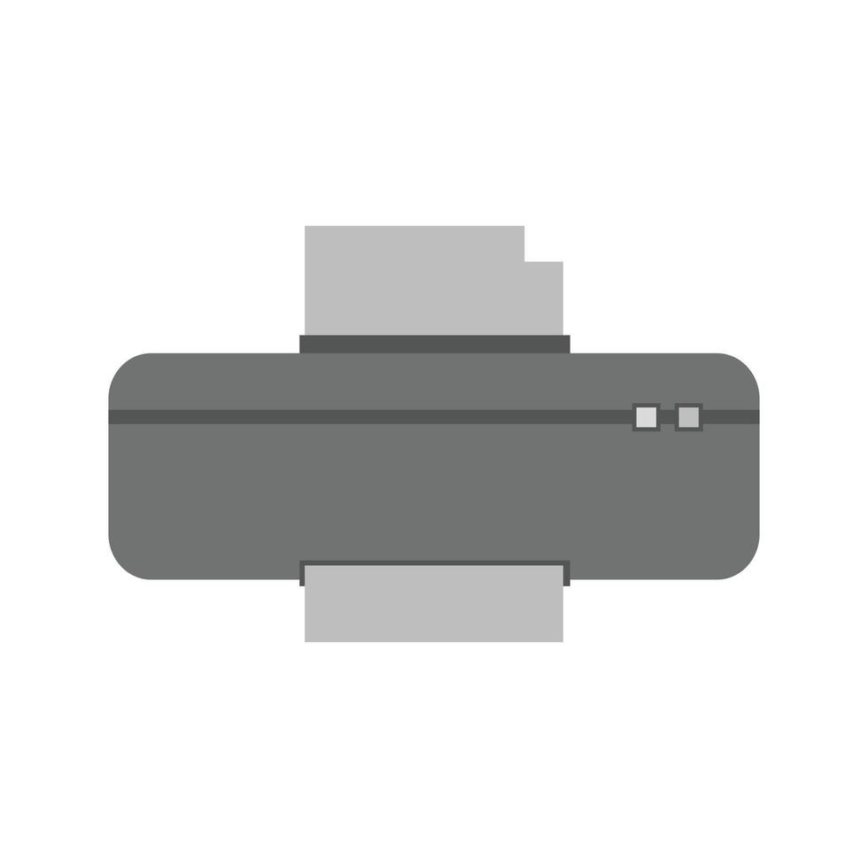Printer IV Flat Greyscale Icon vector