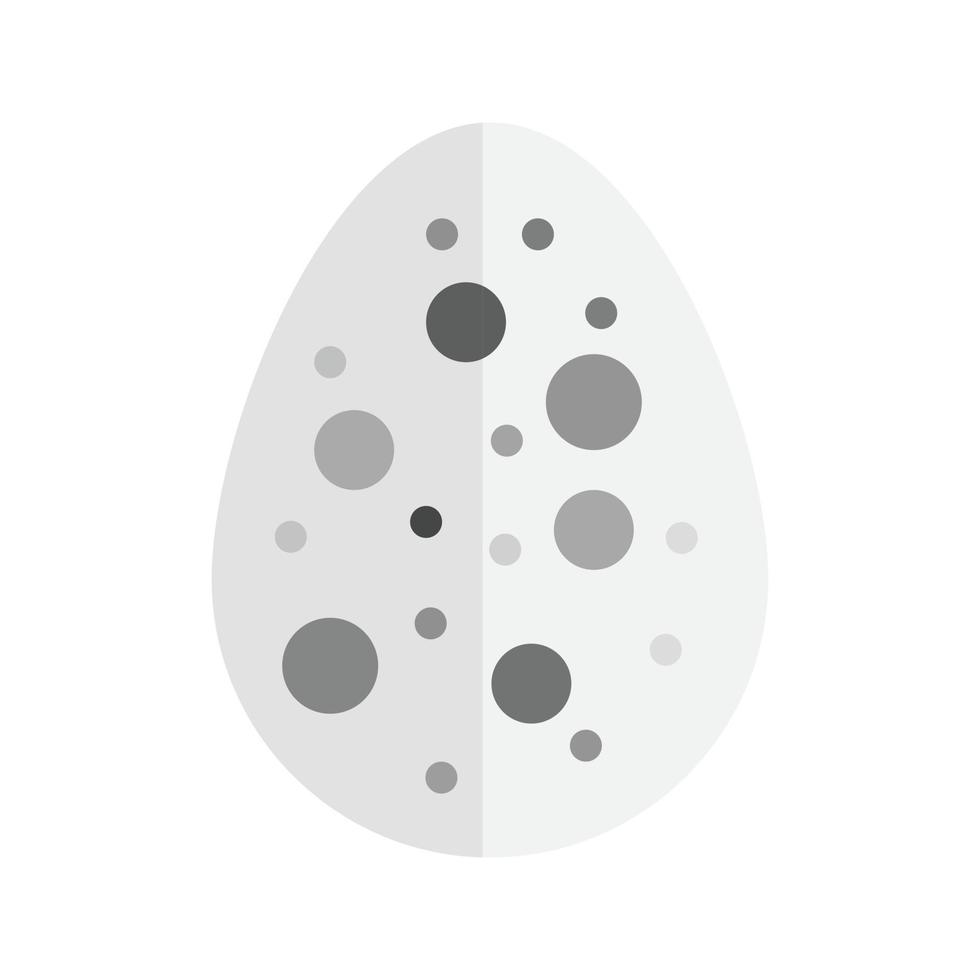 huevo de pascua vii icono plano en escala de grises vector